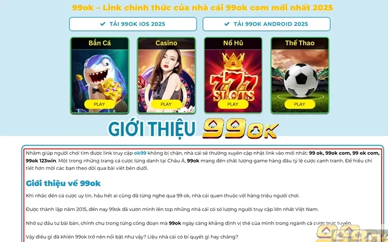 Giới thiệu 99ok